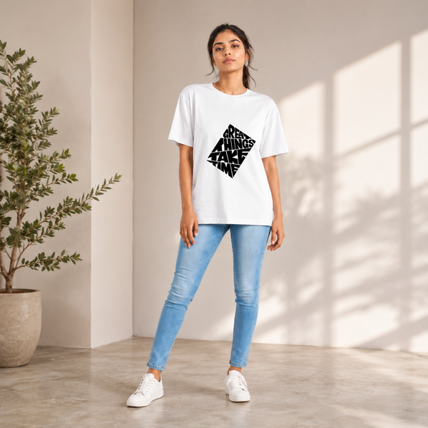 Great things take time - Light variant(Q)- Unisex Classic Crew T-Shirt
