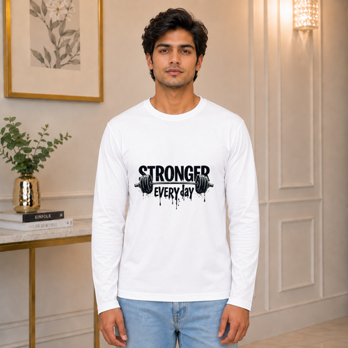 Stronger Men's Full Sleeve Light(Q) T-Shirt