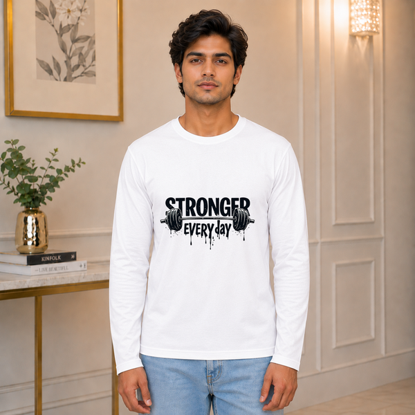 Stronger Men's Full Sleeve Light(Q) T-Shirt