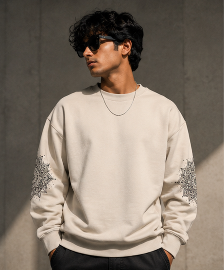 Mandala Art Cool Design - Regular Fit Sweatshirt - 300 GSM